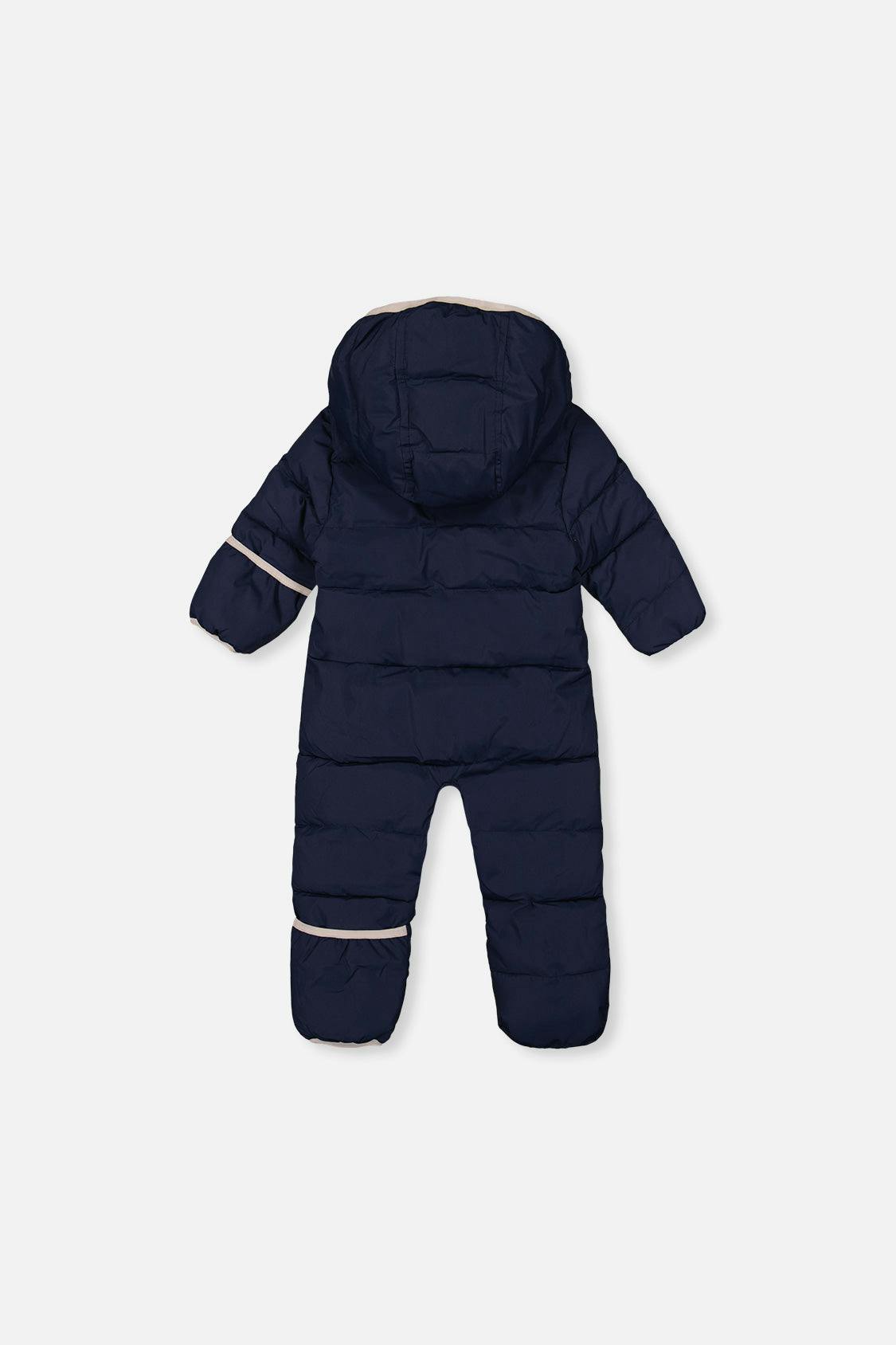 Baby Cloud One Piece Snowsuit Adapted For Car Seats Dark Blue