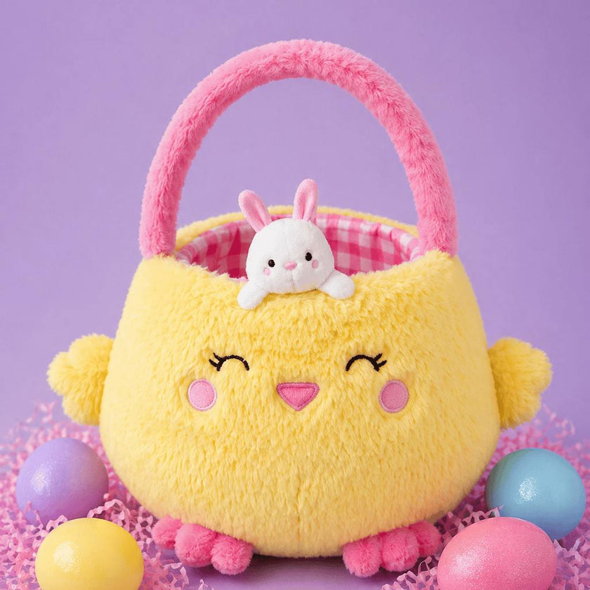 Hoppy Chick Basket Plush