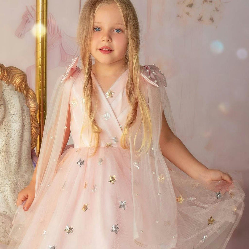 Twinkle Star Blush Pink Tulle Dress