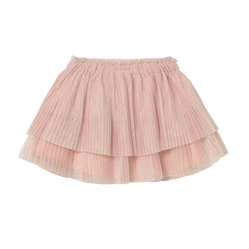 Pink Baby Pleated Tulle Skirt