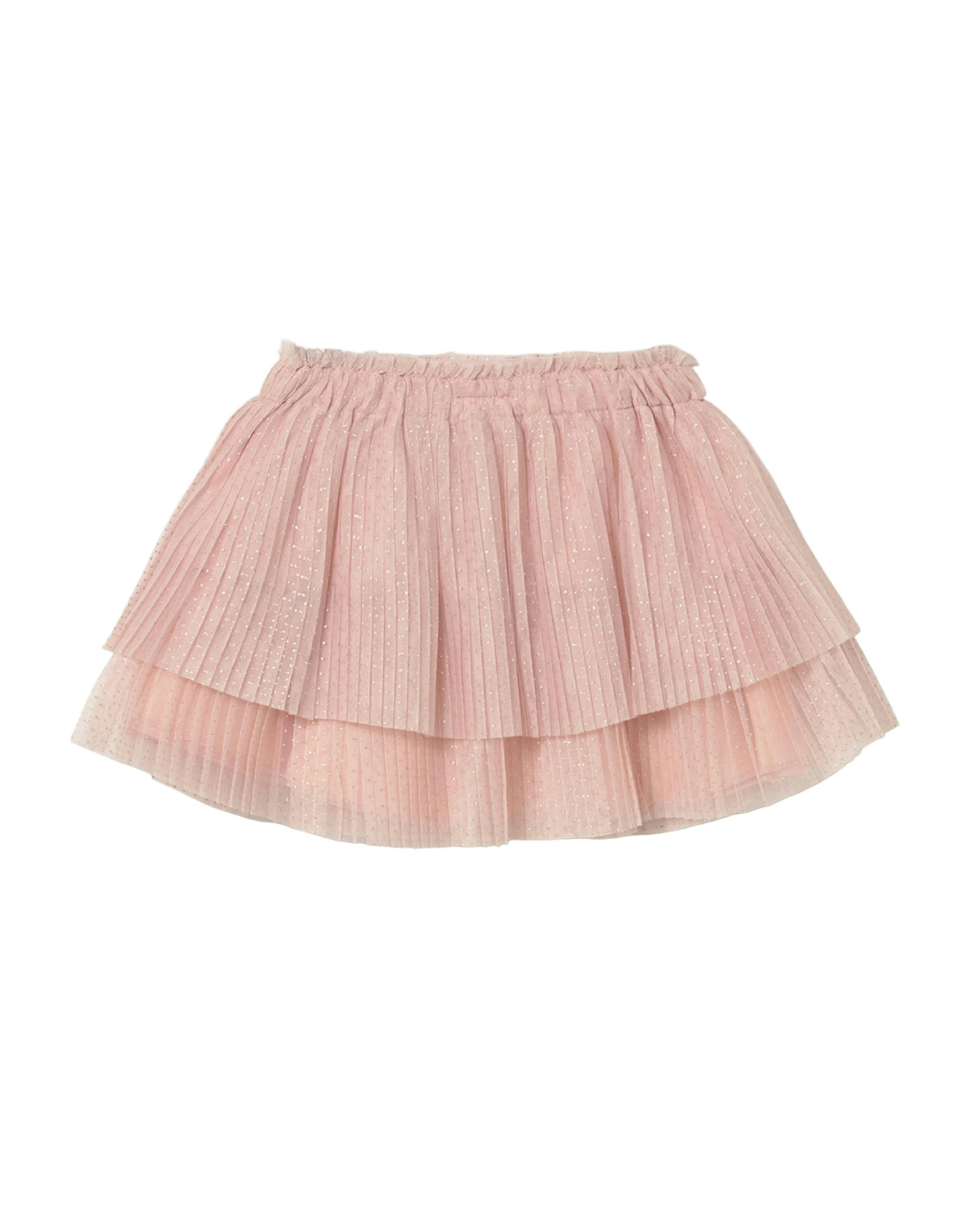 Pink Baby Pleated Tulle Skirt