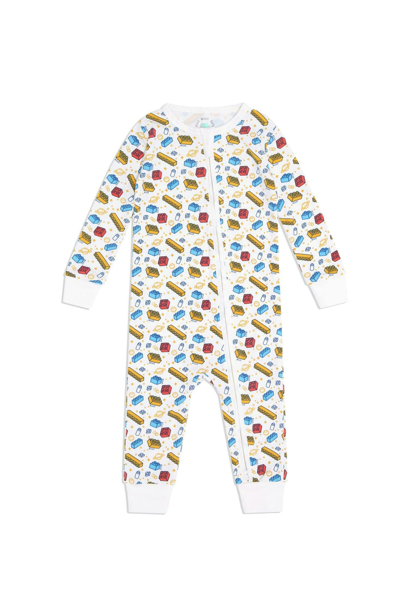Creative Blocks Zip-up Baby Bodysuit