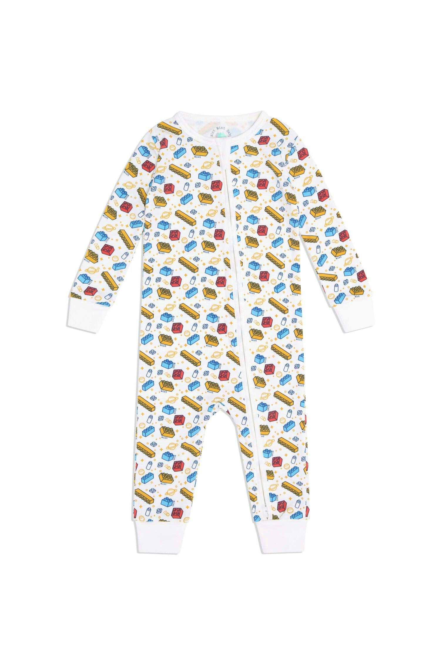 Creative Blocks Zip-up Baby Bodysuit