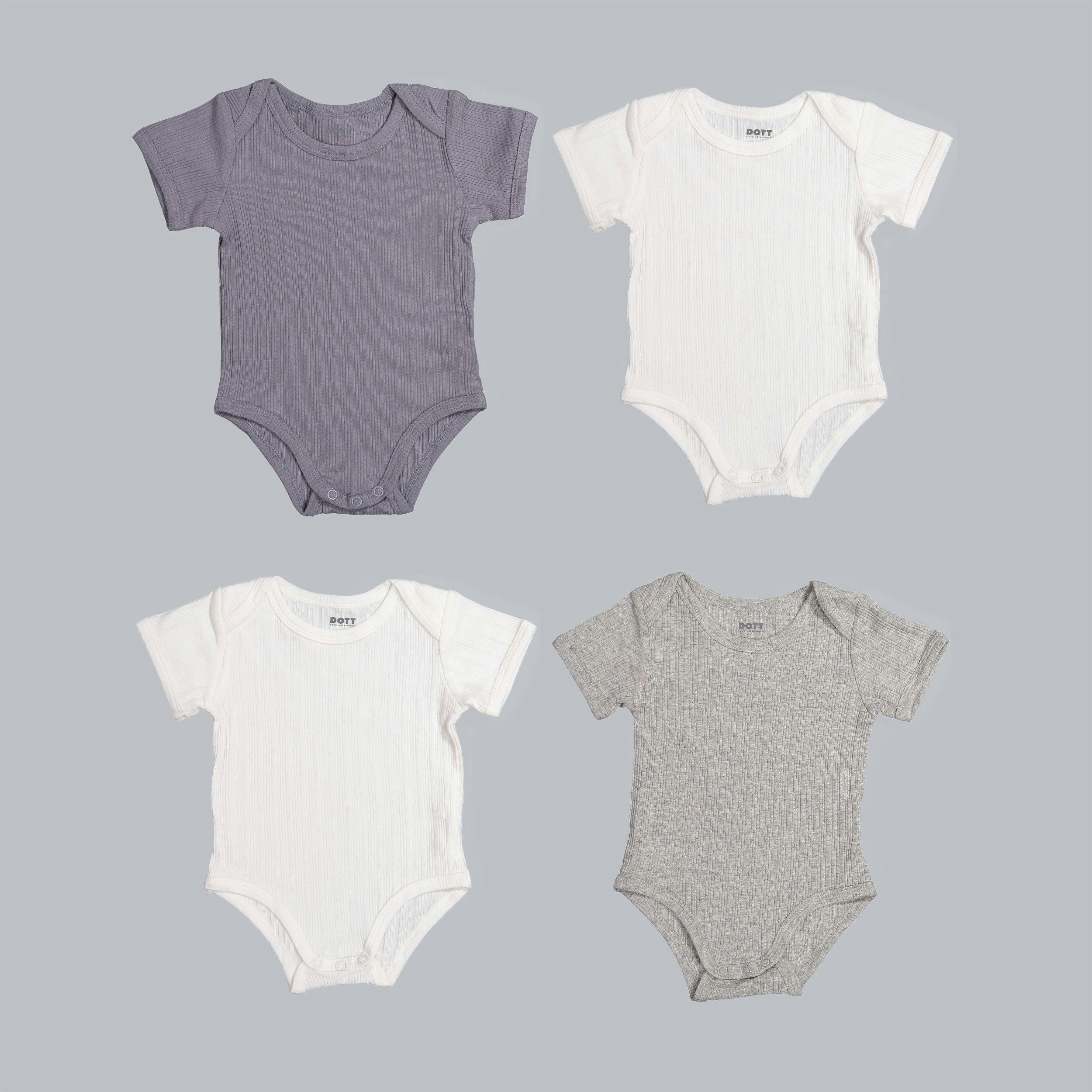 *Exclusive* Baby Boy Short Sleeve 4pc Onesie Set