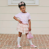 Ditsy Floral Bow Patch Short Sleeve T-Shirt