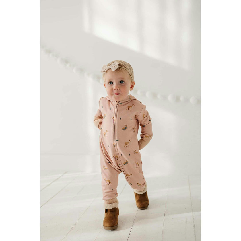 Baby Girl Terry Zip Romper