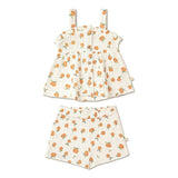 Organic Peplum Top & Shorts Set