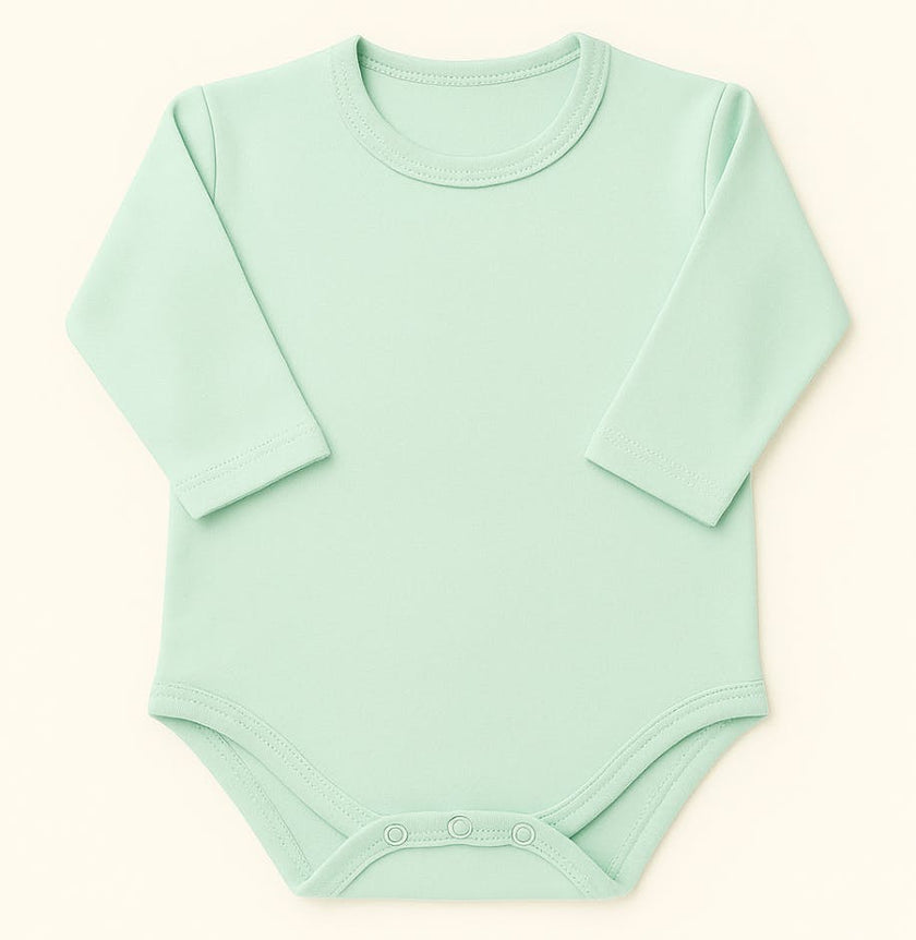 Mint Long Sleeve Onesie 100% Pima Cotton