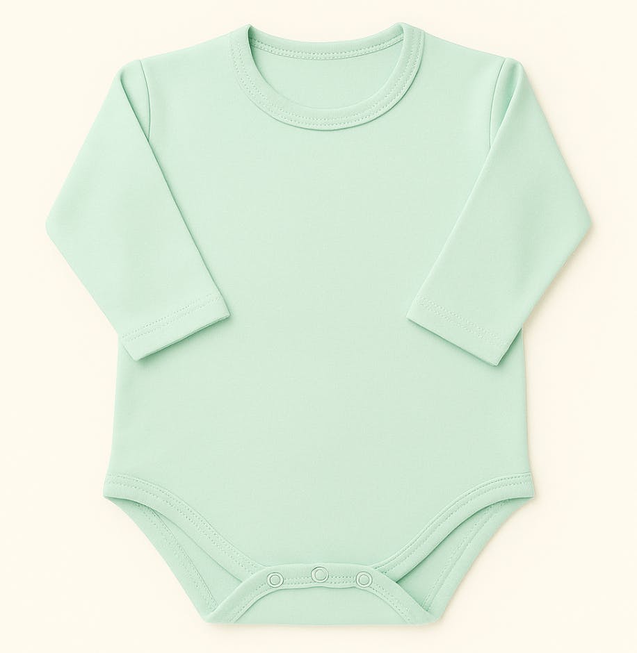 Mint Long Sleeve Bodysuit, Green