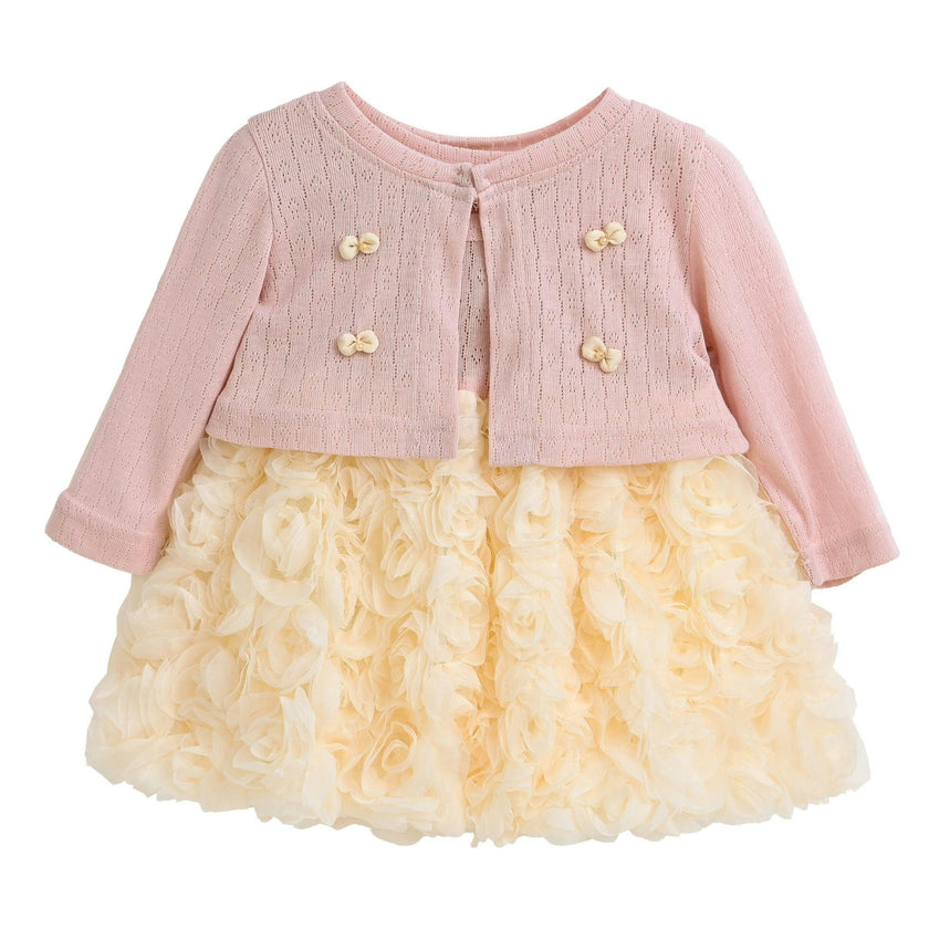 Pink Rose Rabbit Cardigan Dress