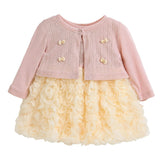 Pink Rose Rabbit Cardigan Dress