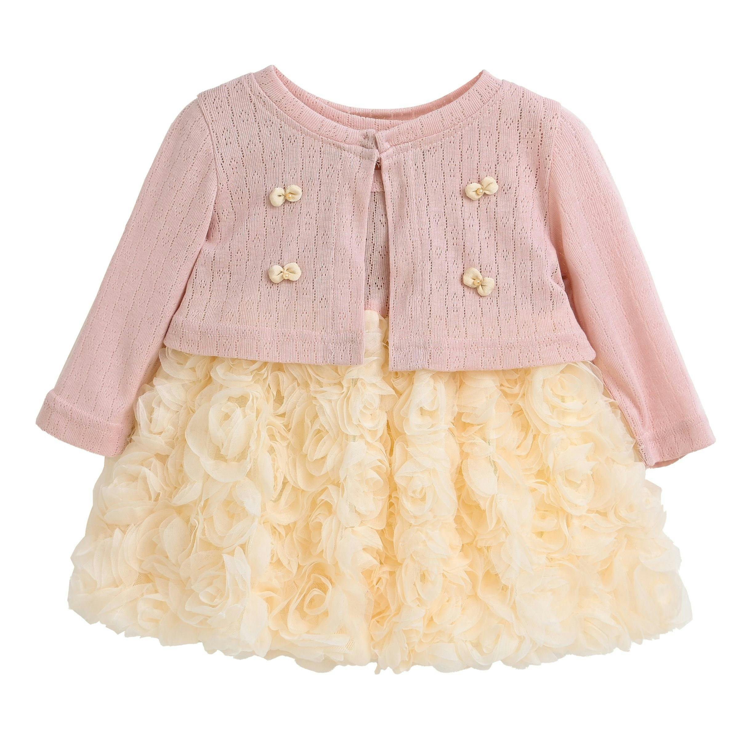 Pink Rose Rabbit Cardigan Dress