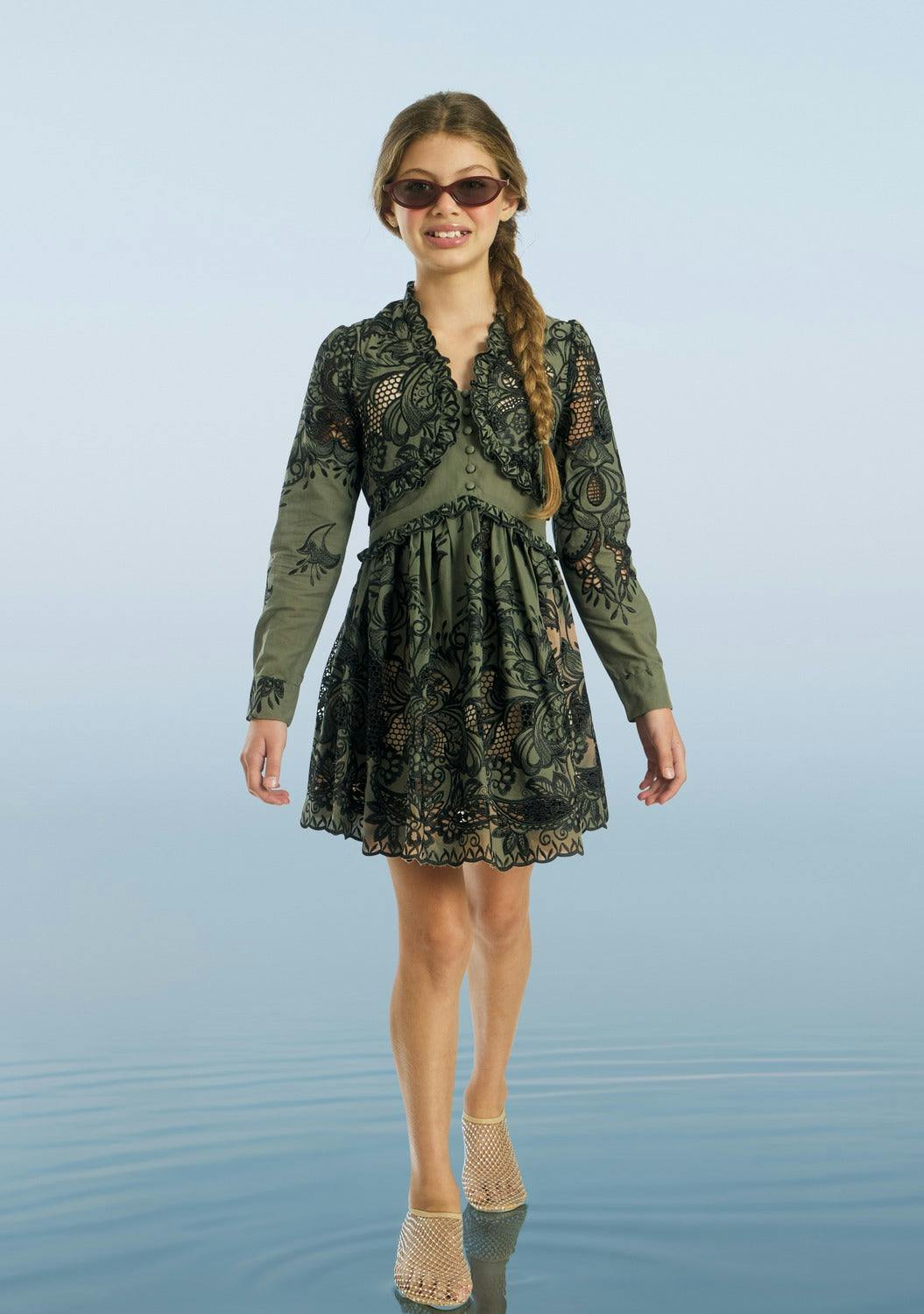 Maia Embroidery Mini Dress