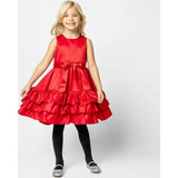 Bella Frill Satin Girls Party Dress
