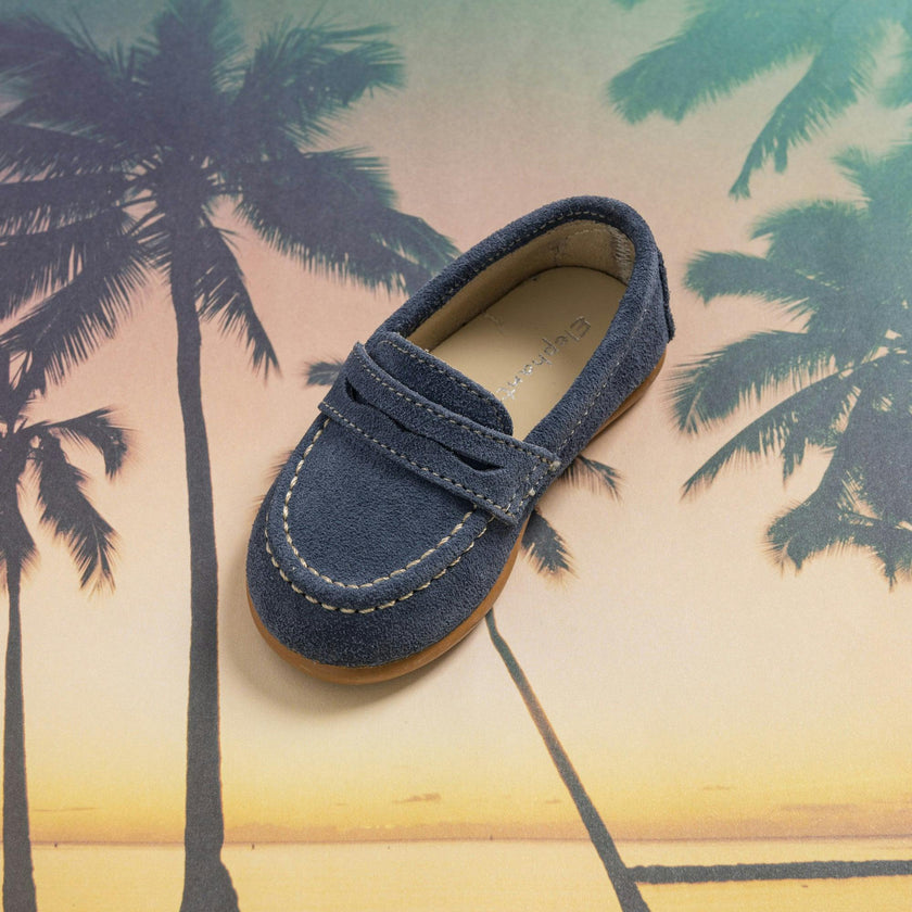 Suede Penny Loafer Denim