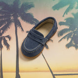 Suede Penny Loafer Denim