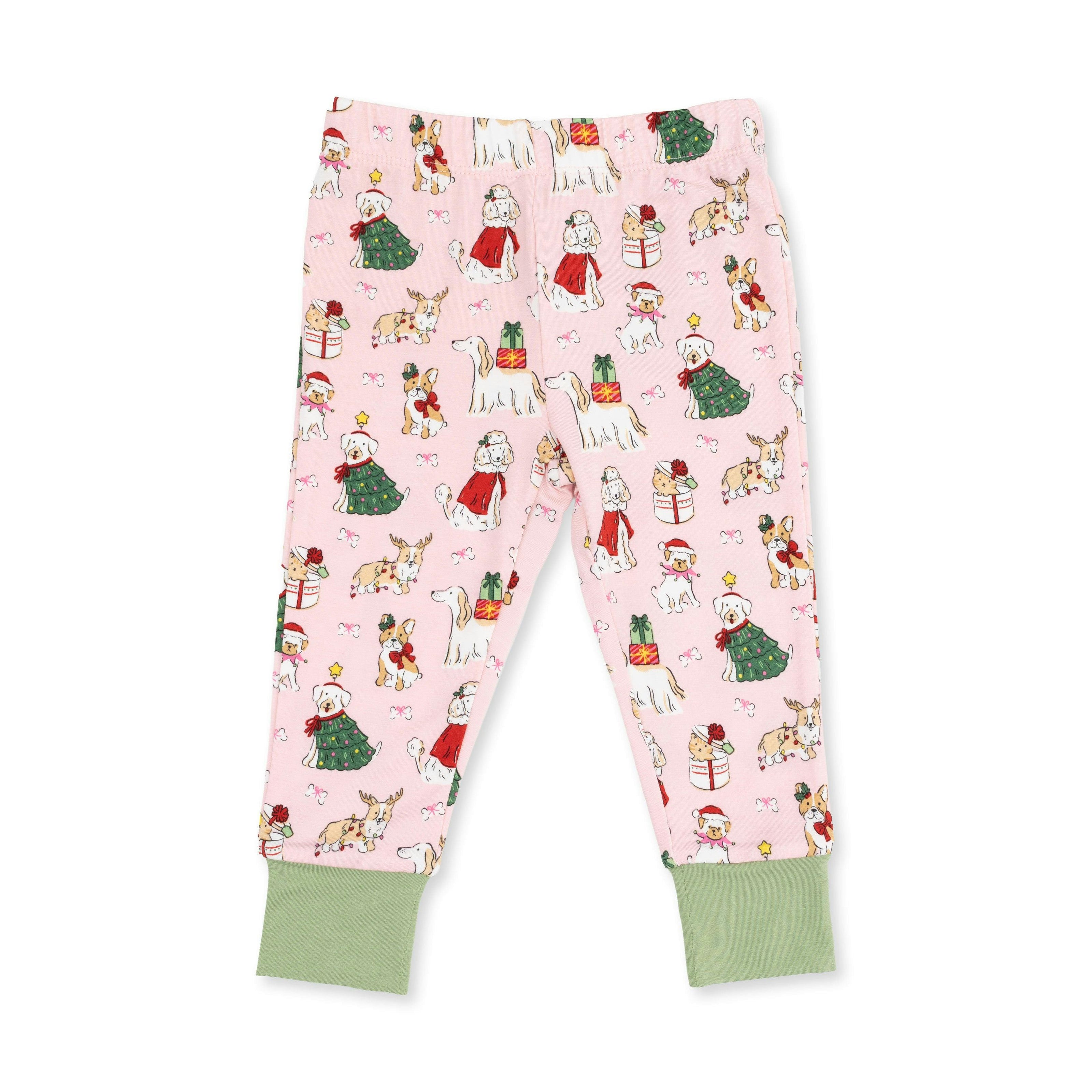 Christmas Dogs Pink - Long Sleeve Loungewear Set