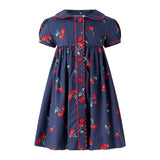 Cherry Button-Front Dress & Bloomers