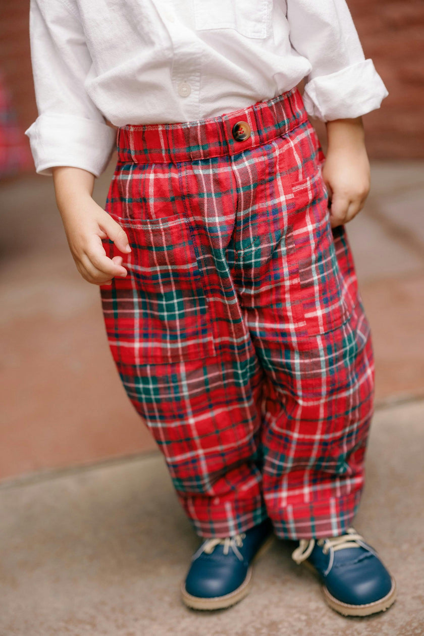 Boys Oliver Pants in Christmas Cheer Plaid