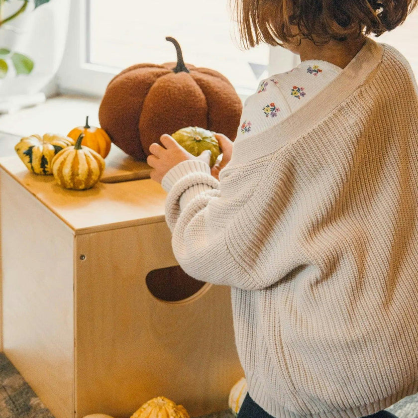 Wooden 14-inch Square Toy Box