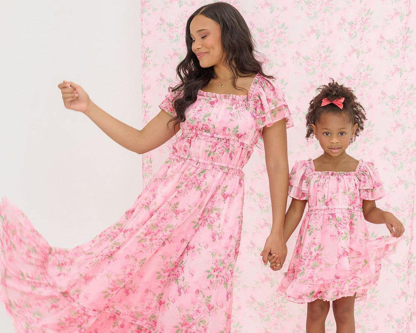 Mini Juliana Dress in Rose Trance