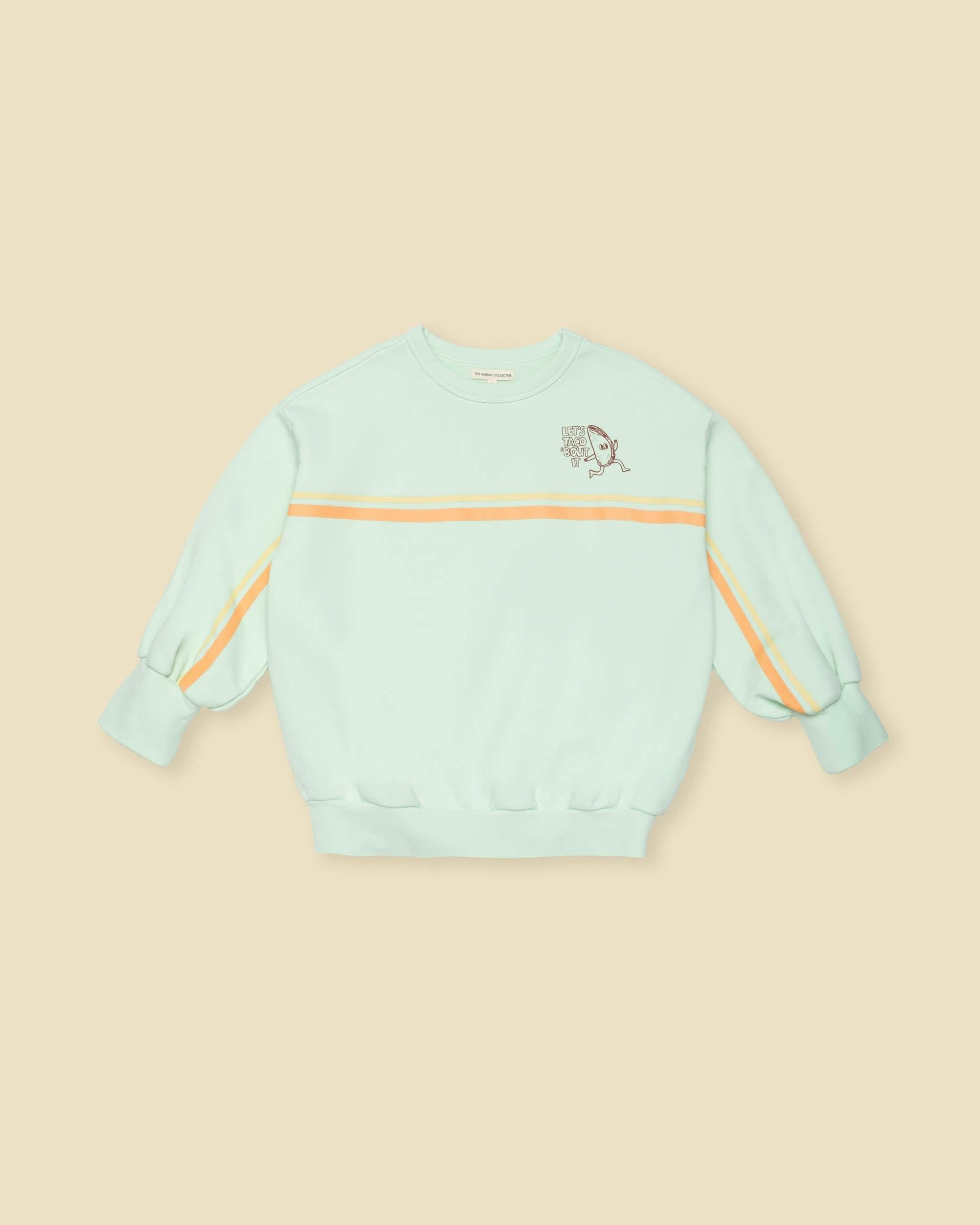 Organic Weekend Sweatshirt in Frosty Jade