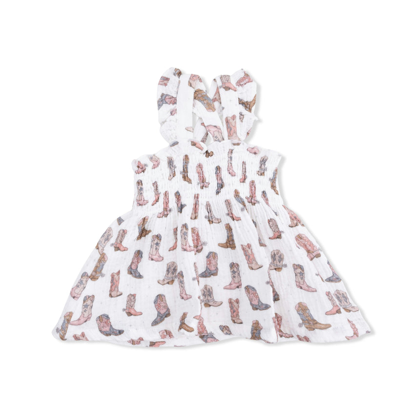 Cowgirl Boots - Smocked Top with Bloomer