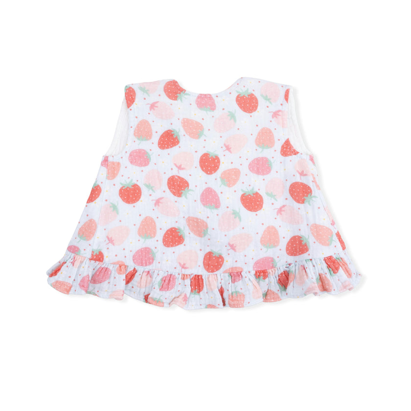 Strawberry Bliss - Ruffle Back Top & Bloomer