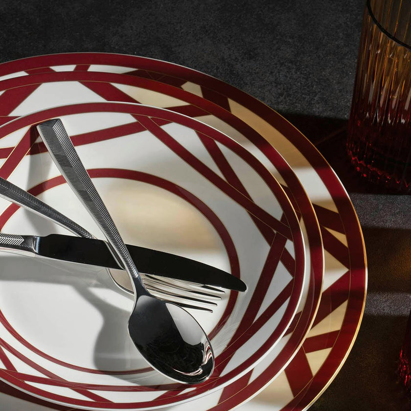 Dinner Plate NASTRI BORDEAUX Set of 2  - Ø 27,5 Cm