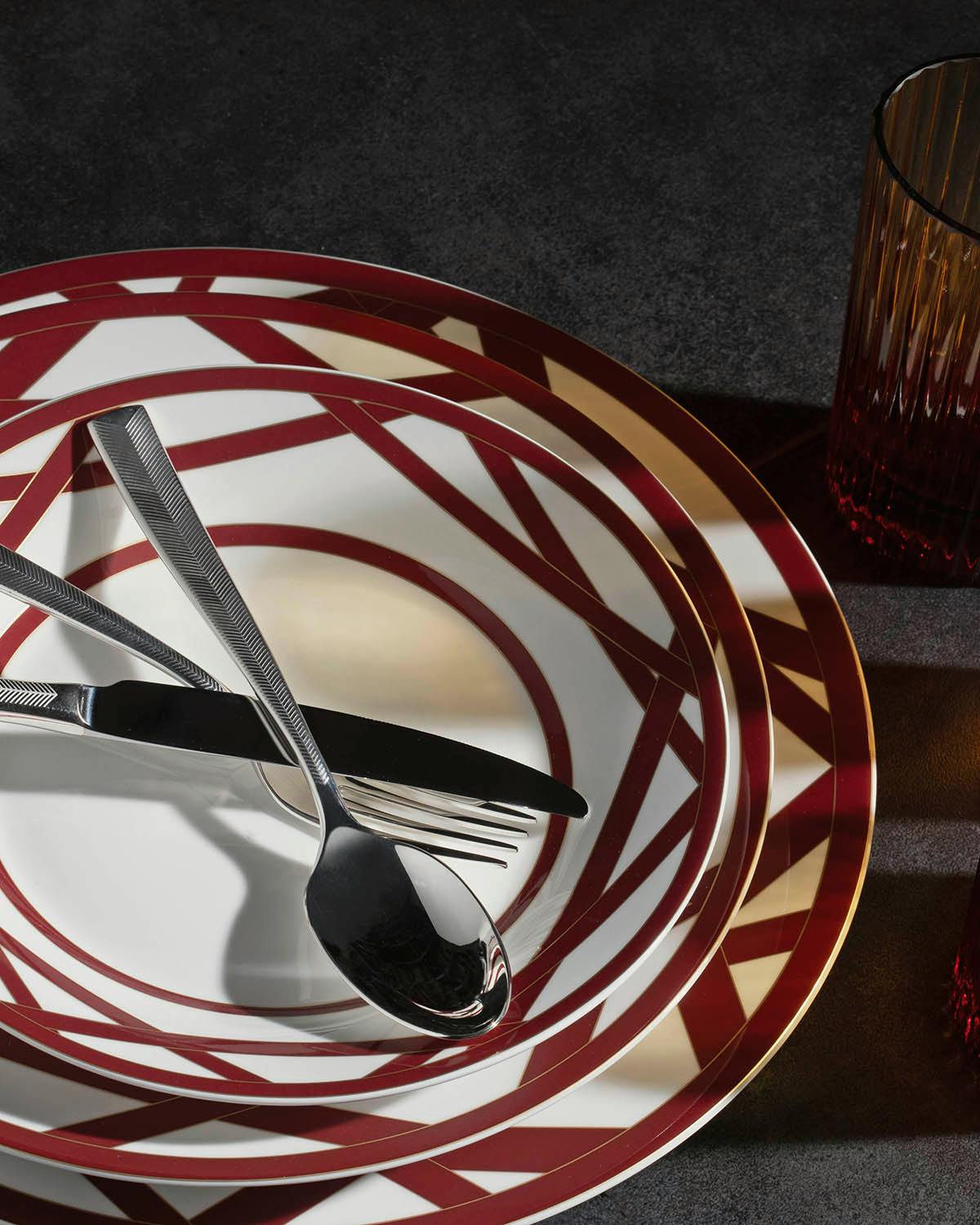 NASTRI BORDEAUX Set 2 Pcs. Soup Plate - Ø 22 Cm