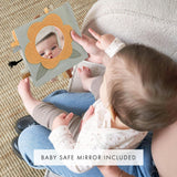 Soft Baby Book with Touch and Feel Pages - Sensory Book for Babies 0-6 Months with Textured Animals, Mirror & Crinkle Paper - Perfect for Baby Showers