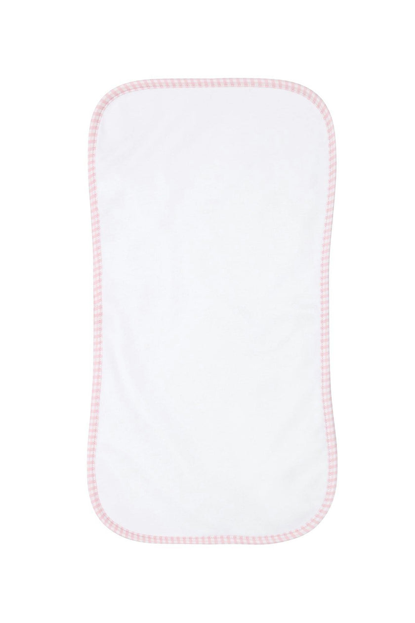Pink Gingham Burp Cloth