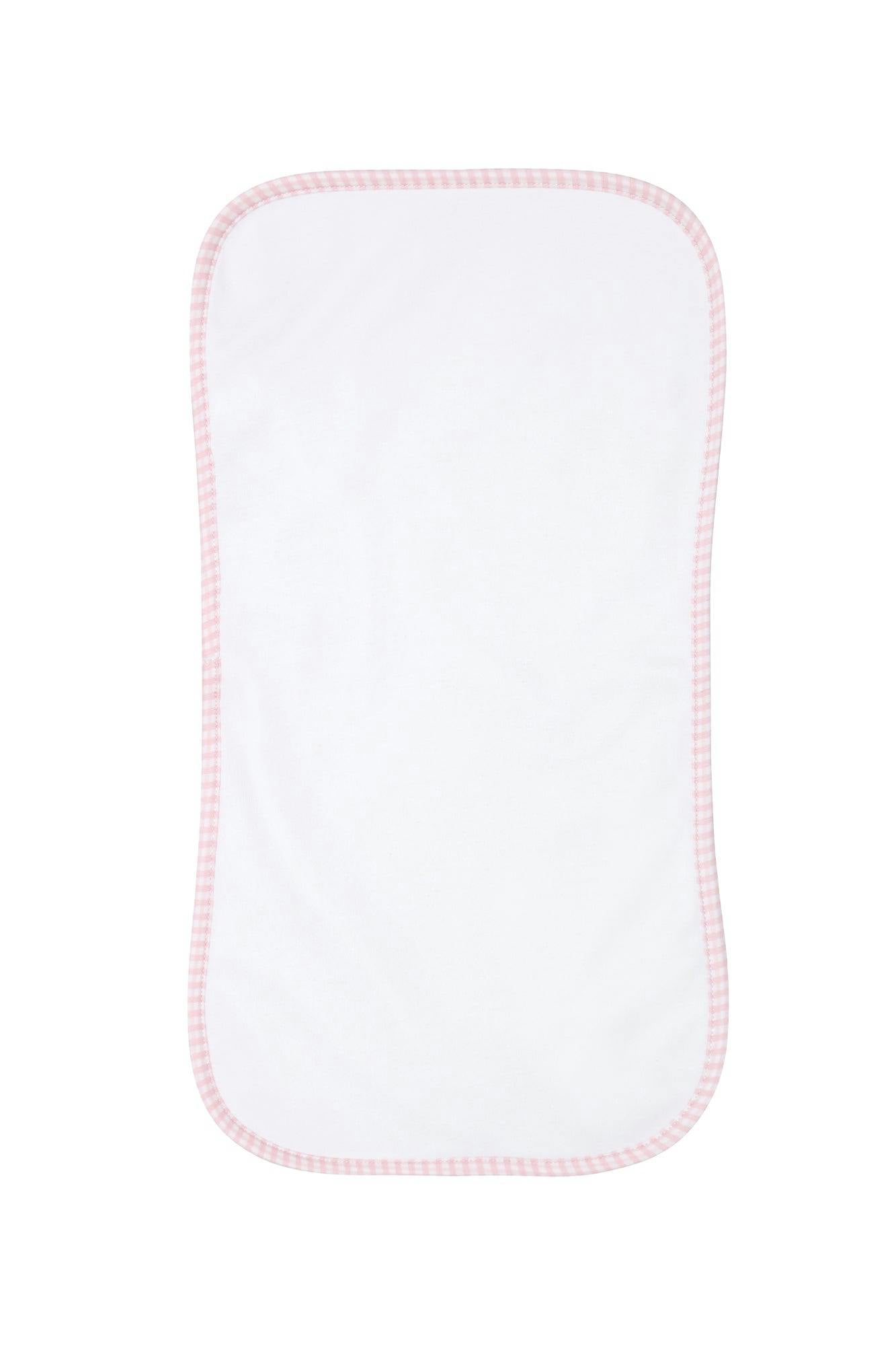 Pink Gingham Burp Cloth