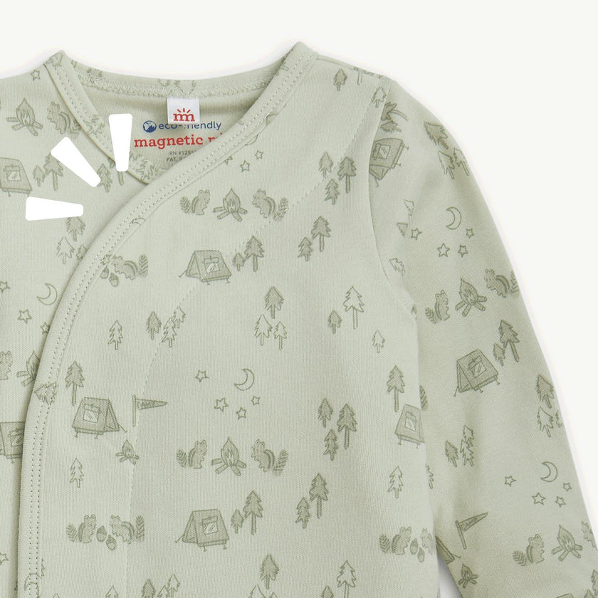 Base Camp Buddies Org Cot Mag Gown + Hat Set