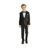 Black Peak Lapel Trim Wool Suit