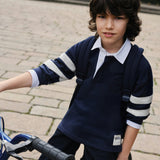 Navy Oversized Polo Shirt