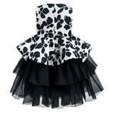 Black Nazareen Floral Tiered Dress