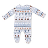 Football Stripe - 2 Way Zipper Footie
