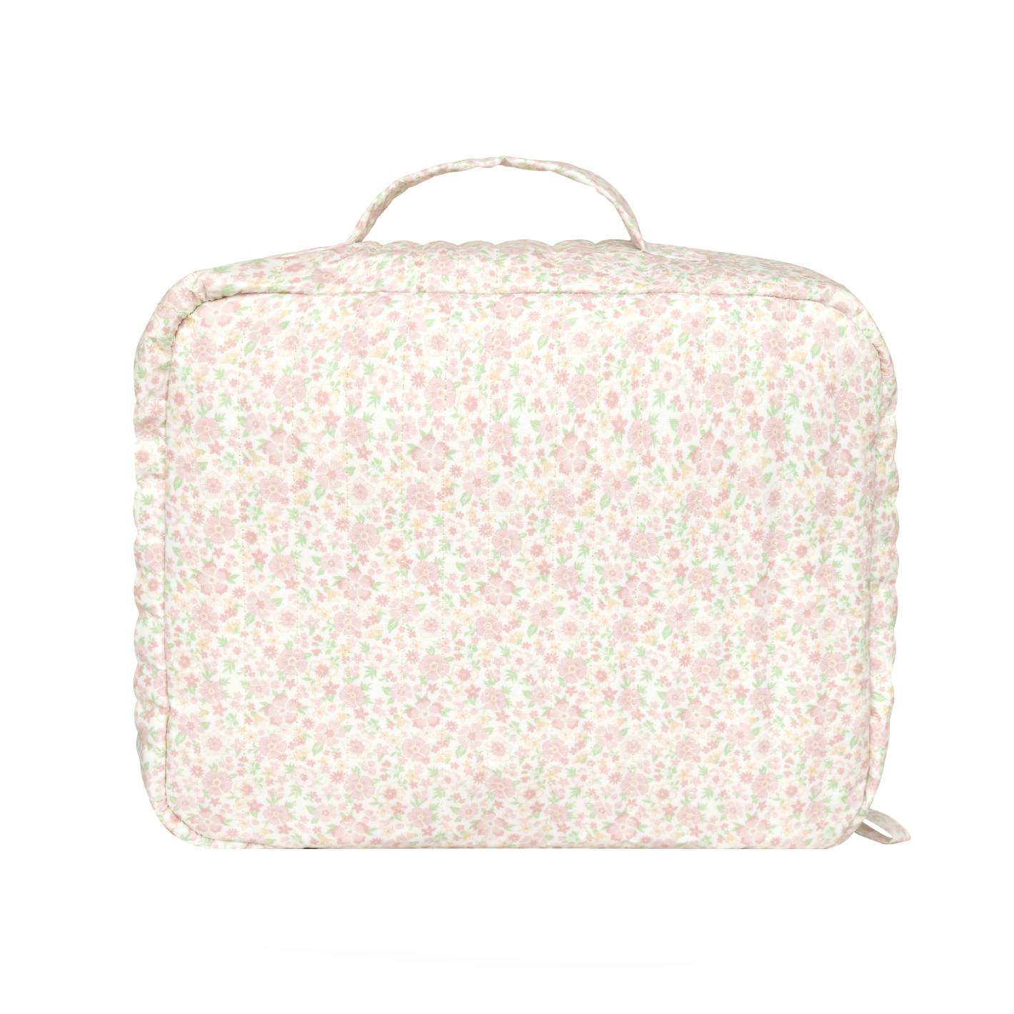 antique floral coated lunchbox