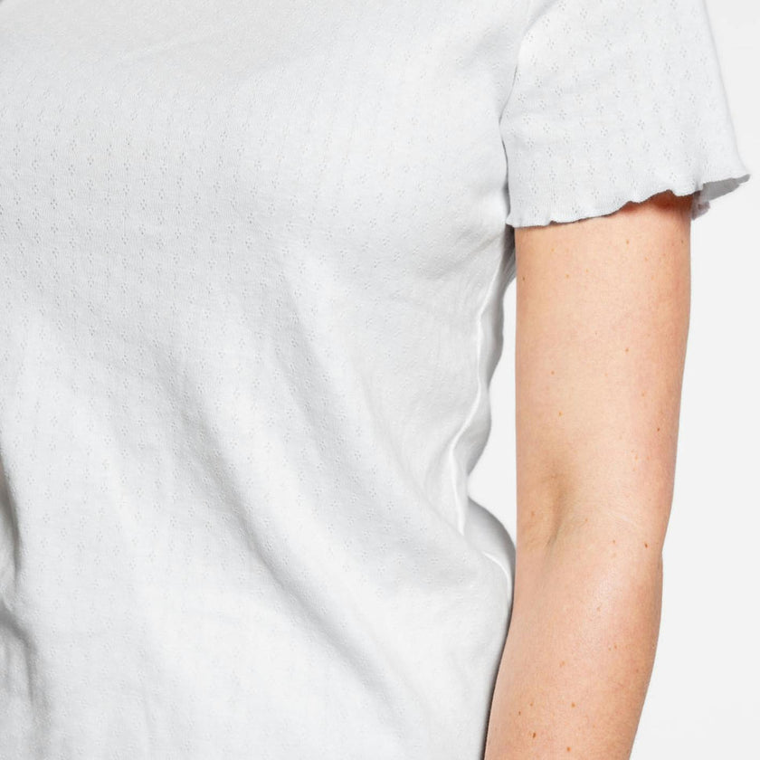 Women's Pima Pointelle Shirt & Short Pajamas Set