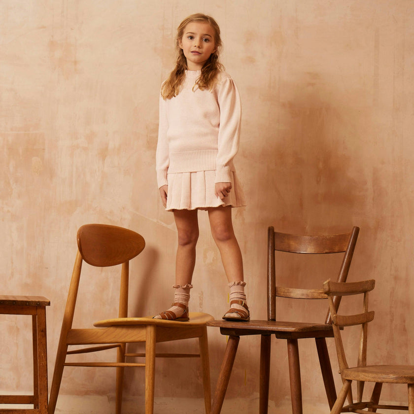 Ruffled Collared Jumper | Blush