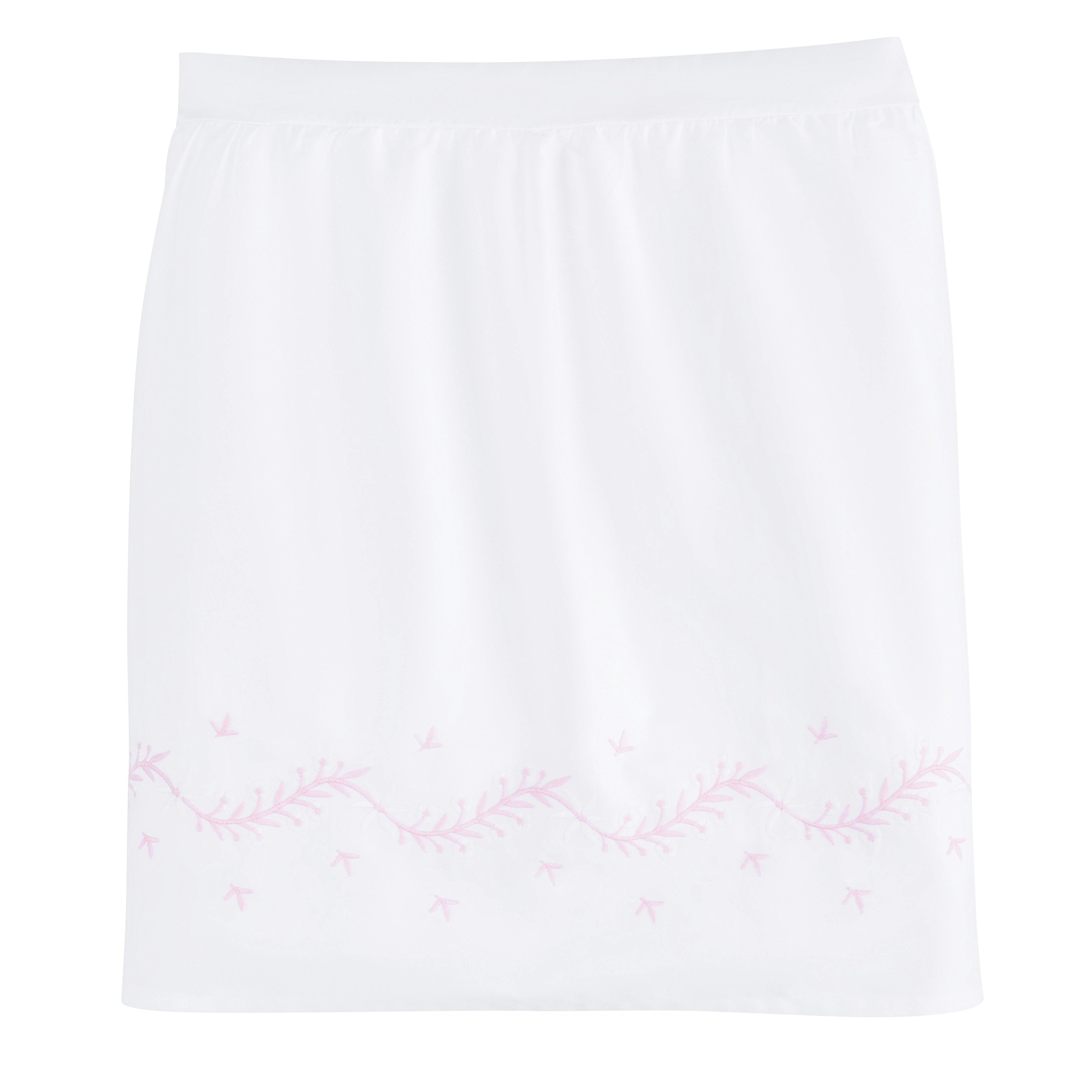 Embroidered Crib Skirt - Blush