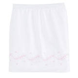 Embroidered Crib Skirt - Blush