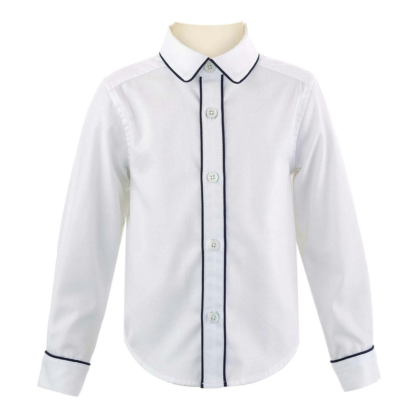 Formal Piped Pique Shirt