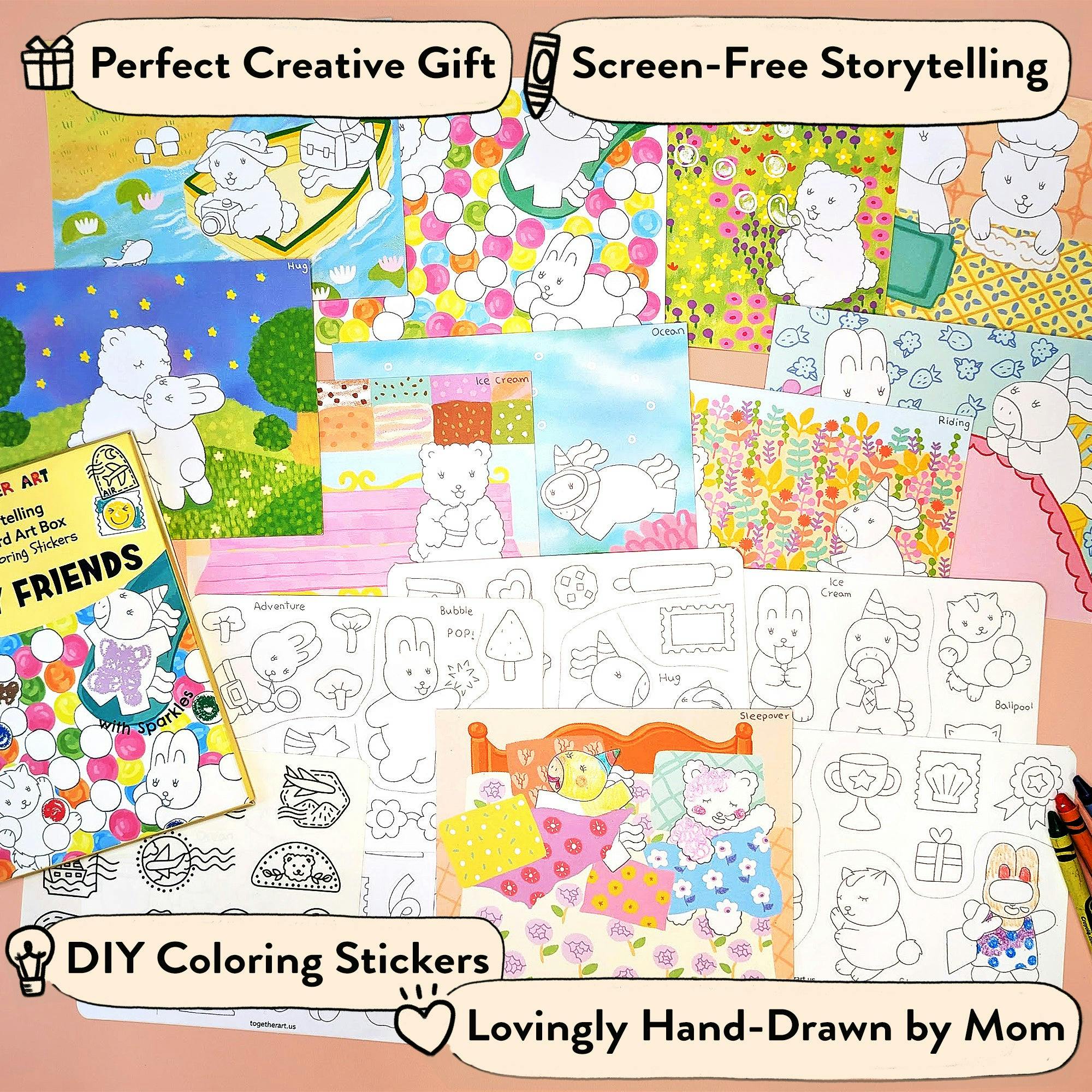 To My Friends Postcard Art Kit