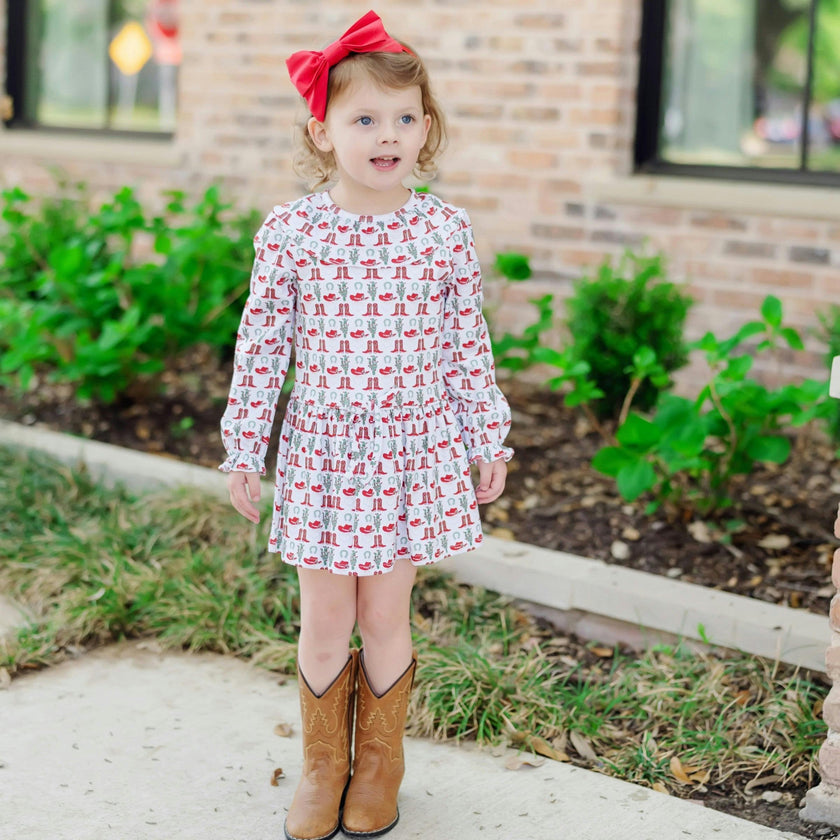 Ellery Girls' Dress Cowboy Christmas