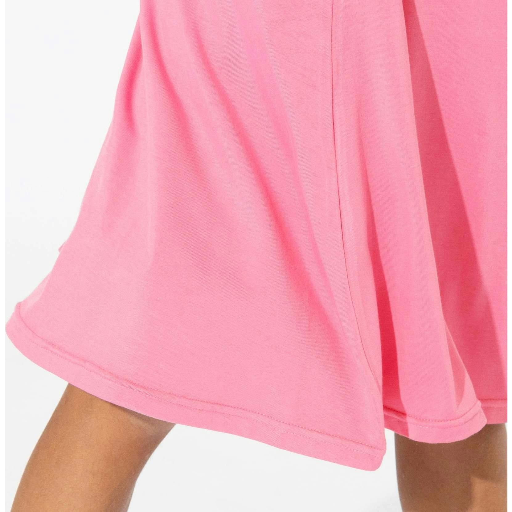 Bubblegum Pink Bamboo Girls' Short Sleeve Dress