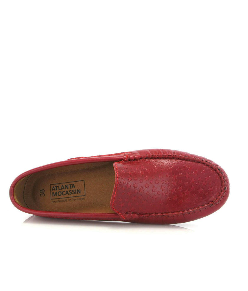 Plain 015 Walker Moccasins, Red Sierra Antik With Stars