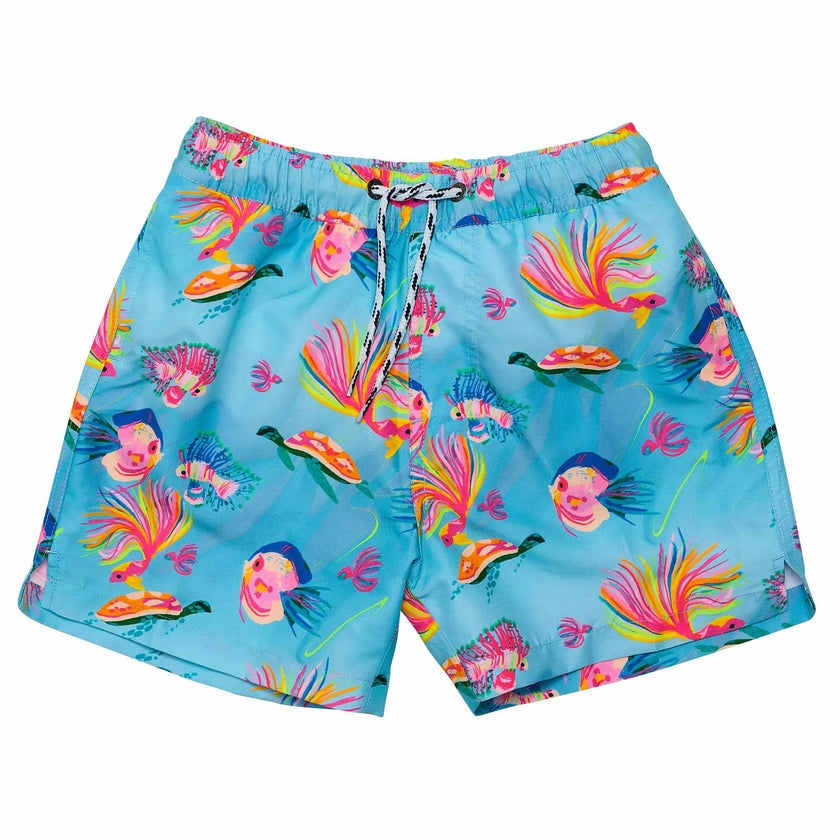 Sustainable Comfort Lined Drawstring Swim Short