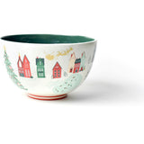 Christmas in the Village Town Square Footed Bowl